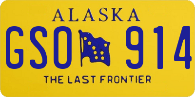 AK license plate GSO914