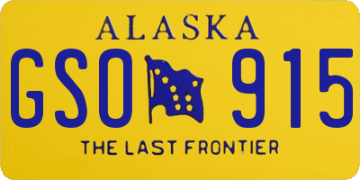 AK license plate GSO915