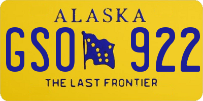 AK license plate GSO922