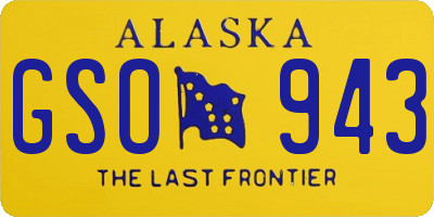 AK license plate GSO943