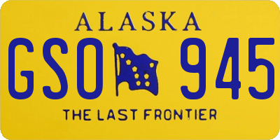 AK license plate GSO945
