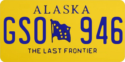 AK license plate GSO946