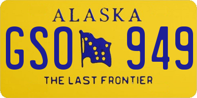 AK license plate GSO949