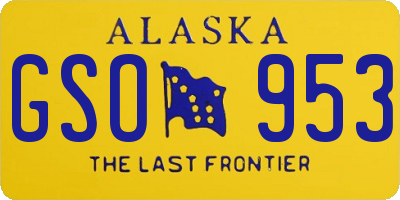 AK license plate GSO953