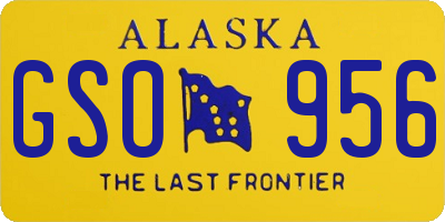 AK license plate GSO956