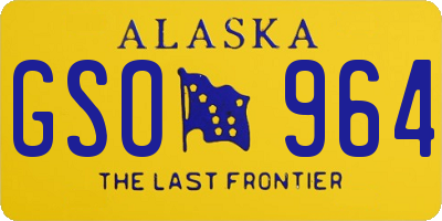 AK license plate GSO964