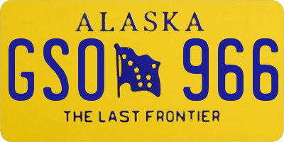 AK license plate GSO966