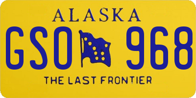 AK license plate GSO968
