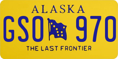 AK license plate GSO970