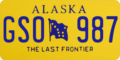 AK license plate GSO987
