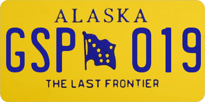 AK license plate GSP019