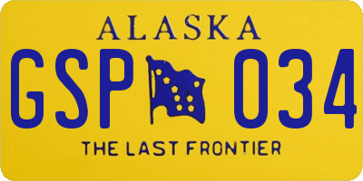AK license plate GSP034