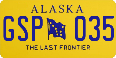 AK license plate GSP035