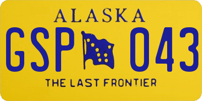 AK license plate GSP043