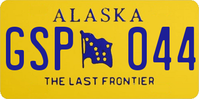 AK license plate GSP044