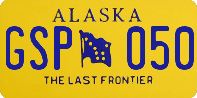 AK license plate GSP050