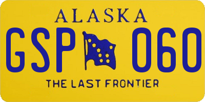 AK license plate GSP060
