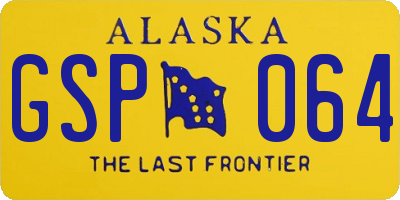 AK license plate GSP064