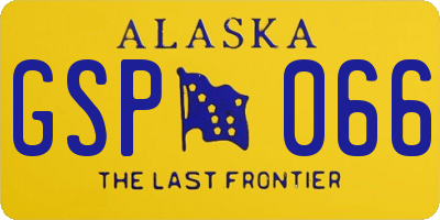 AK license plate GSP066
