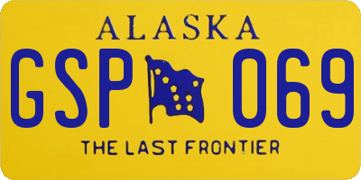 AK license plate GSP069