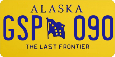 AK license plate GSP090