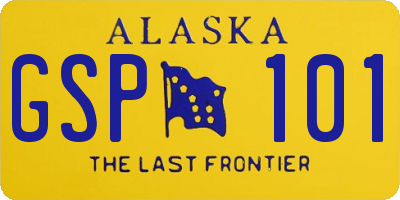 AK license plate GSP101