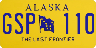 AK license plate GSP110