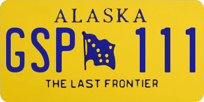 AK license plate GSP111
