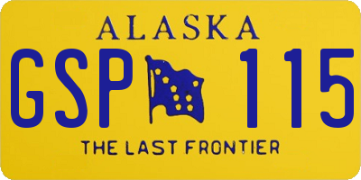 AK license plate GSP115