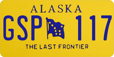 AK license plate GSP117