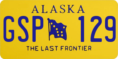 AK license plate GSP129