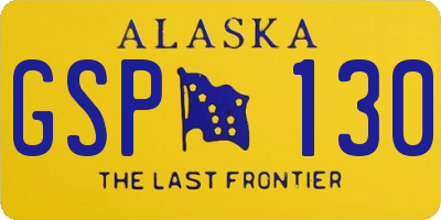 AK license plate GSP130