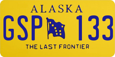 AK license plate GSP133