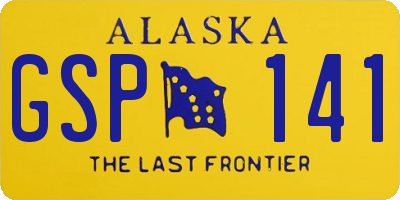 AK license plate GSP141