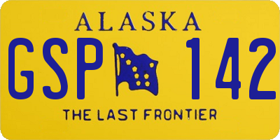 AK license plate GSP142