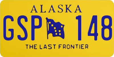AK license plate GSP148