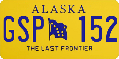 AK license plate GSP152