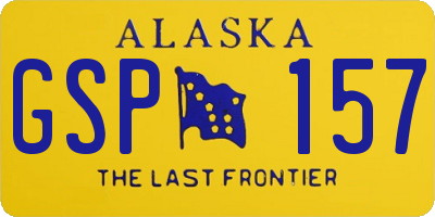 AK license plate GSP157