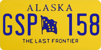 AK license plate GSP158