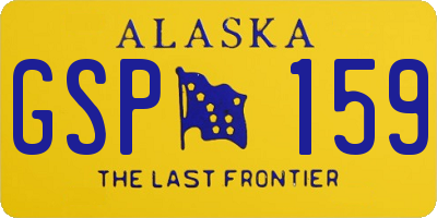 AK license plate GSP159