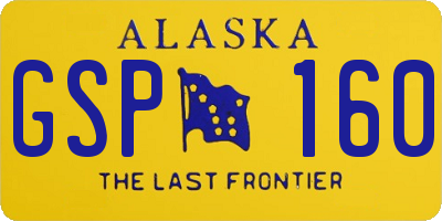 AK license plate GSP160