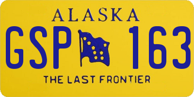 AK license plate GSP163