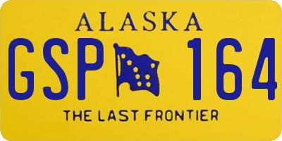 AK license plate GSP164