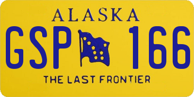 AK license plate GSP166