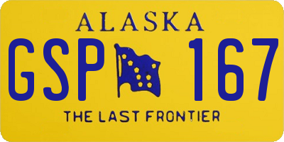 AK license plate GSP167