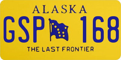 AK license plate GSP168