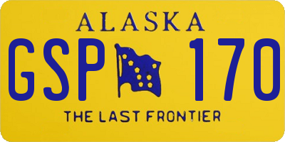 AK license plate GSP170