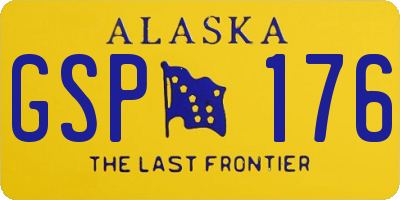 AK license plate GSP176