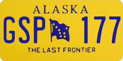 AK license plate GSP177