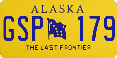 AK license plate GSP179